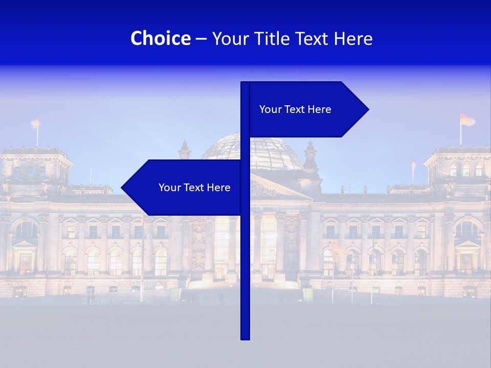A Large Building With A Dome On Top Of It PowerPoint Template