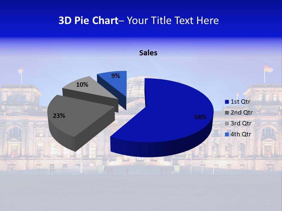 A Large Building With A Dome On Top Of It PowerPoint Template