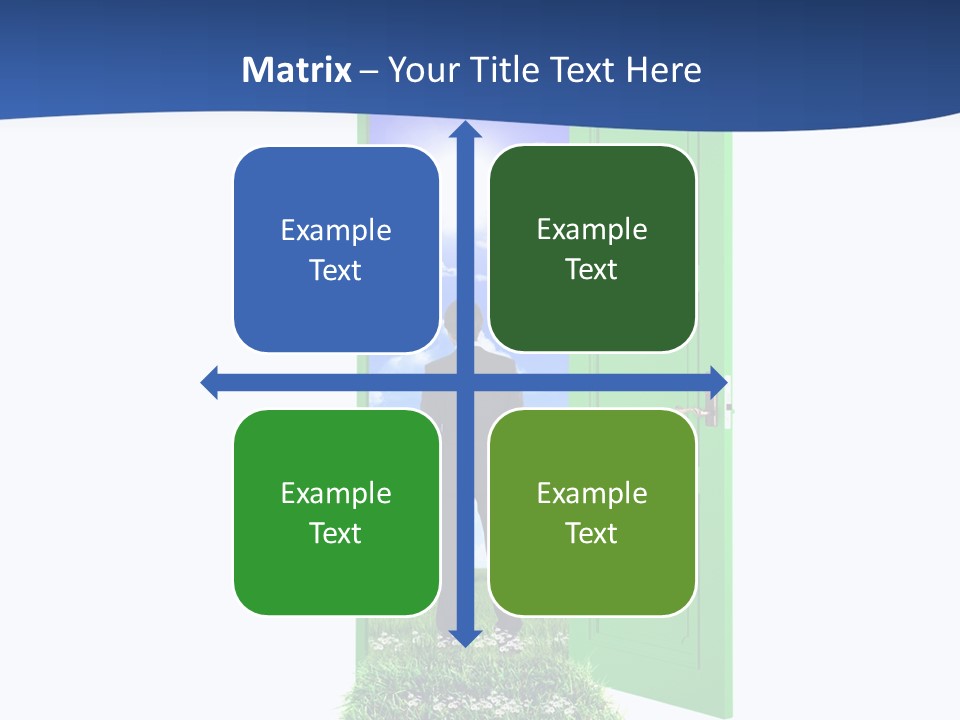 A Man Standing In Front Of A Green Door PowerPoint Template