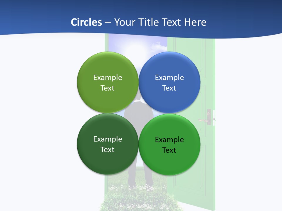 A Man Standing In Front Of A Green Door PowerPoint Template