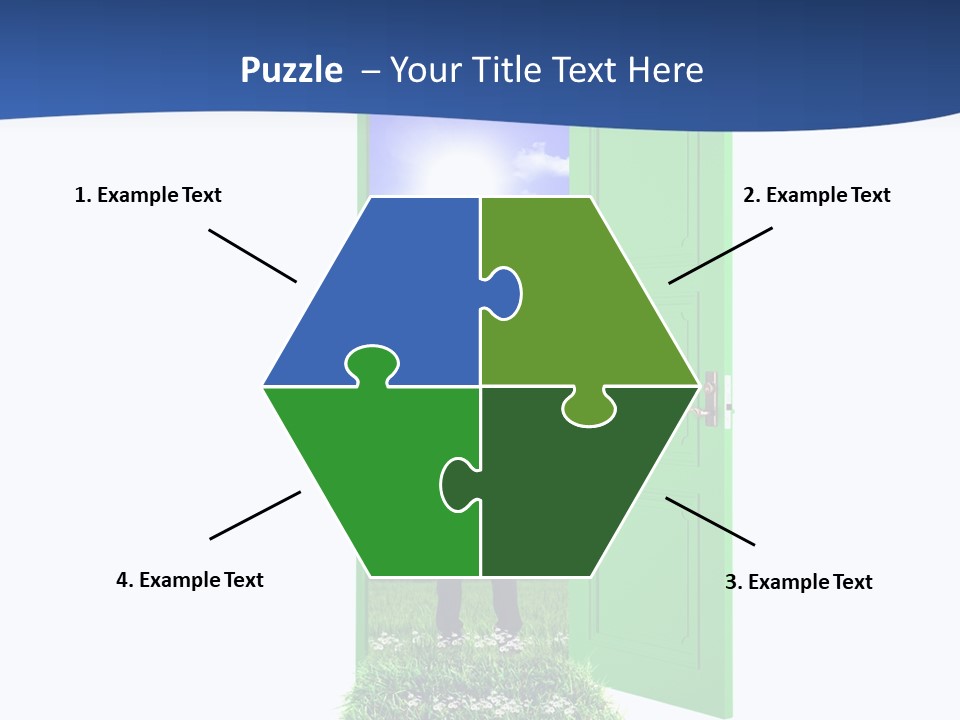 A Man Standing In Front Of A Green Door PowerPoint Template