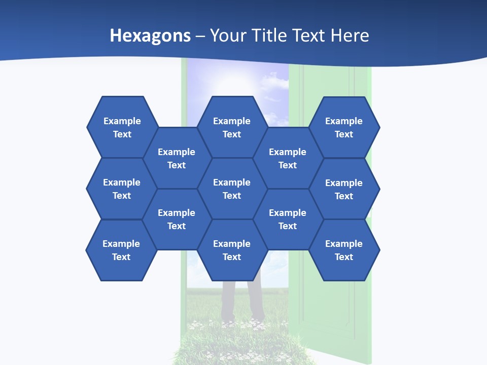 A Man Standing In Front Of A Green Door PowerPoint Template