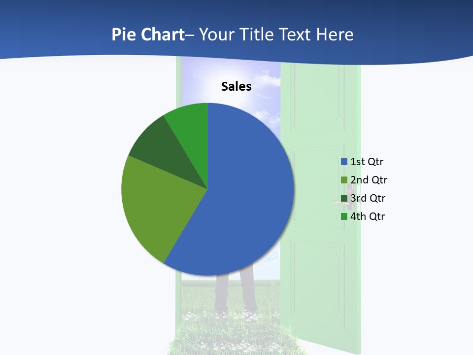 A Man Standing In Front Of A Green Door PowerPoint Template