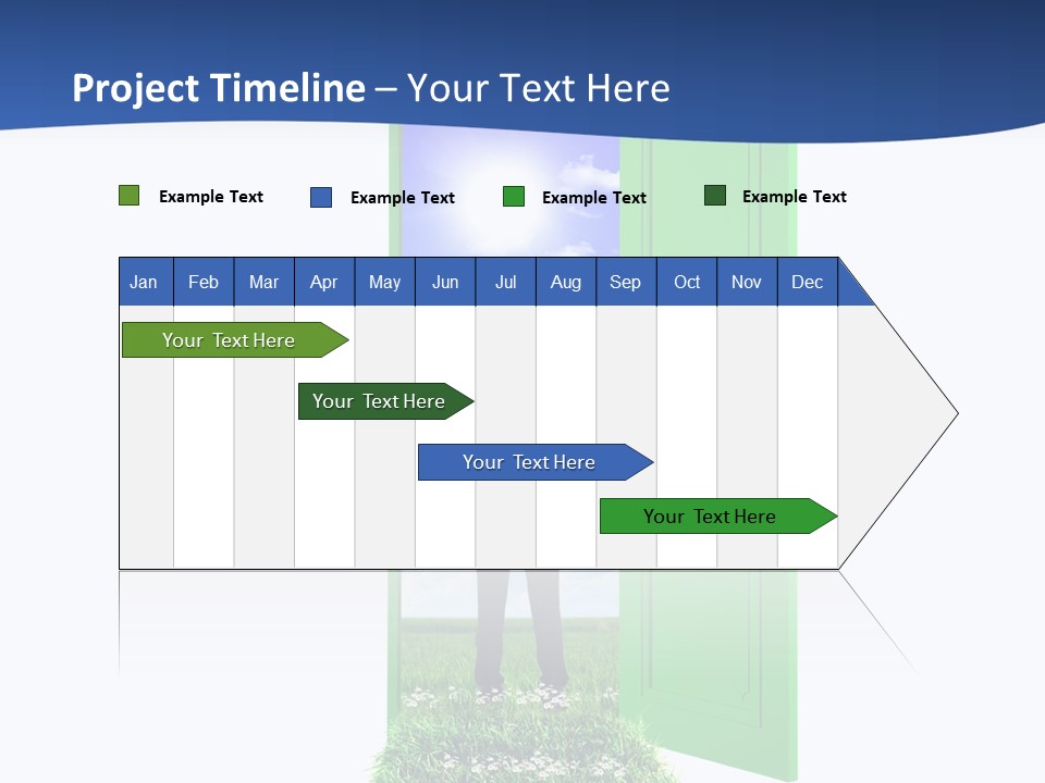 A Man Standing In Front Of A Green Door PowerPoint Template