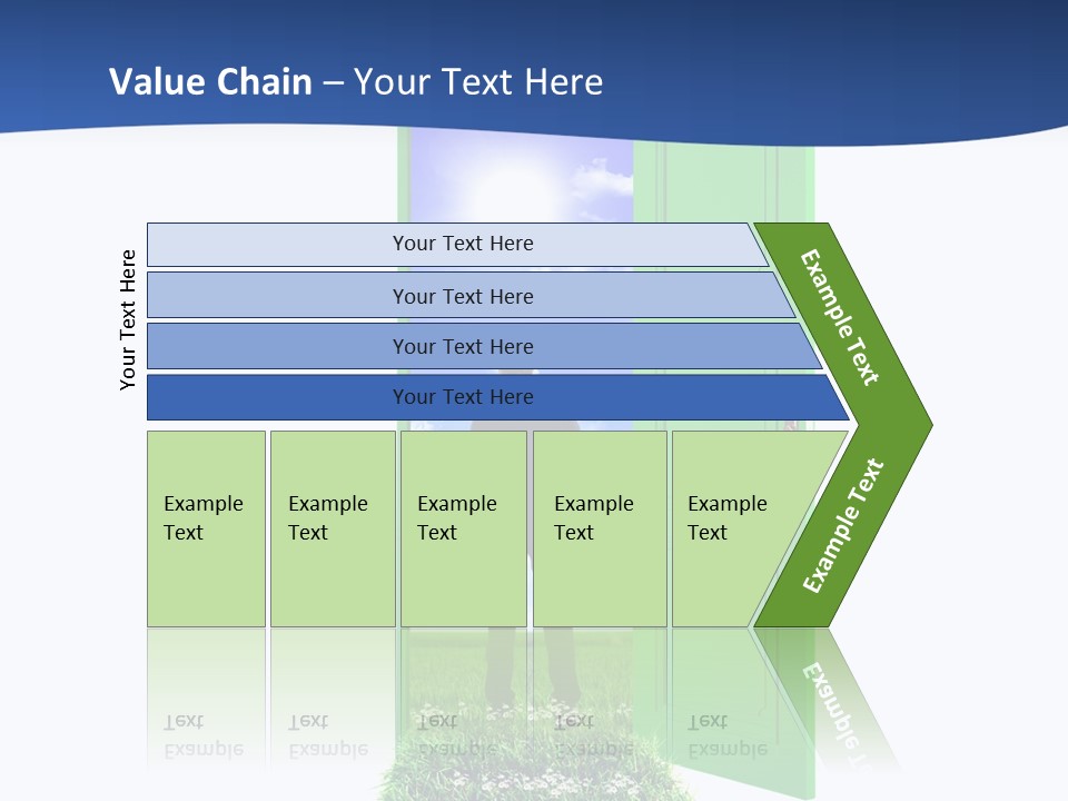 A Man Standing In Front Of A Green Door PowerPoint Template