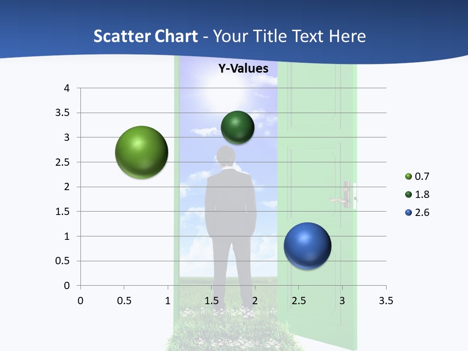 A Man Standing In Front Of A Green Door PowerPoint Template