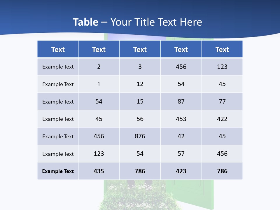 A Man Standing In Front Of A Green Door PowerPoint Template