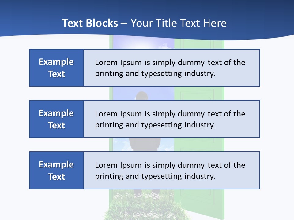 A Man Standing In Front Of A Green Door PowerPoint Template