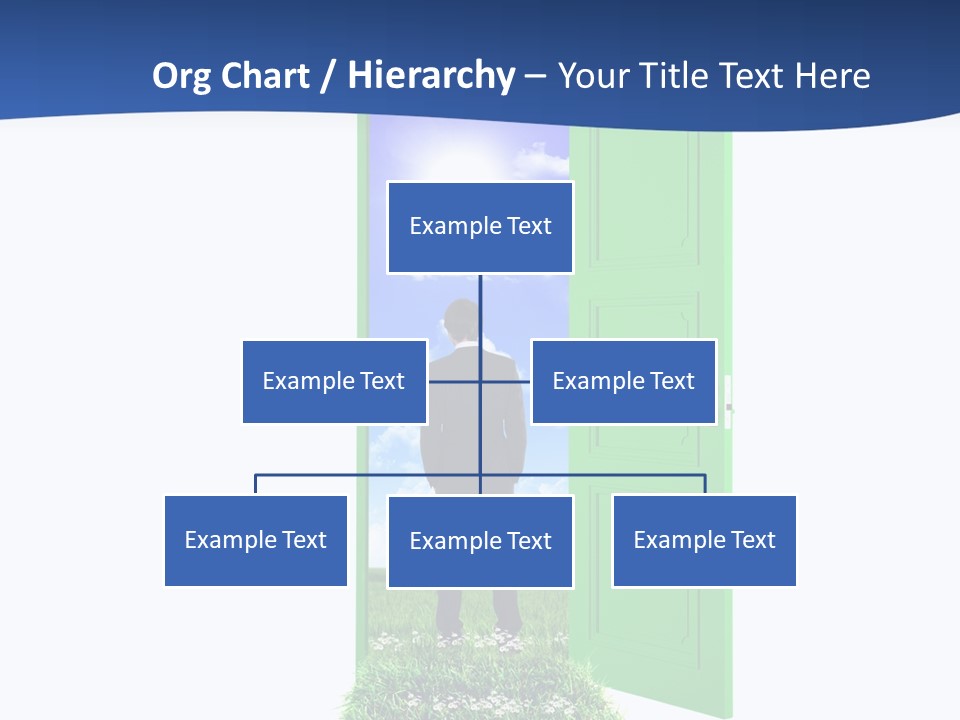 A Man Standing In Front Of A Green Door PowerPoint Template