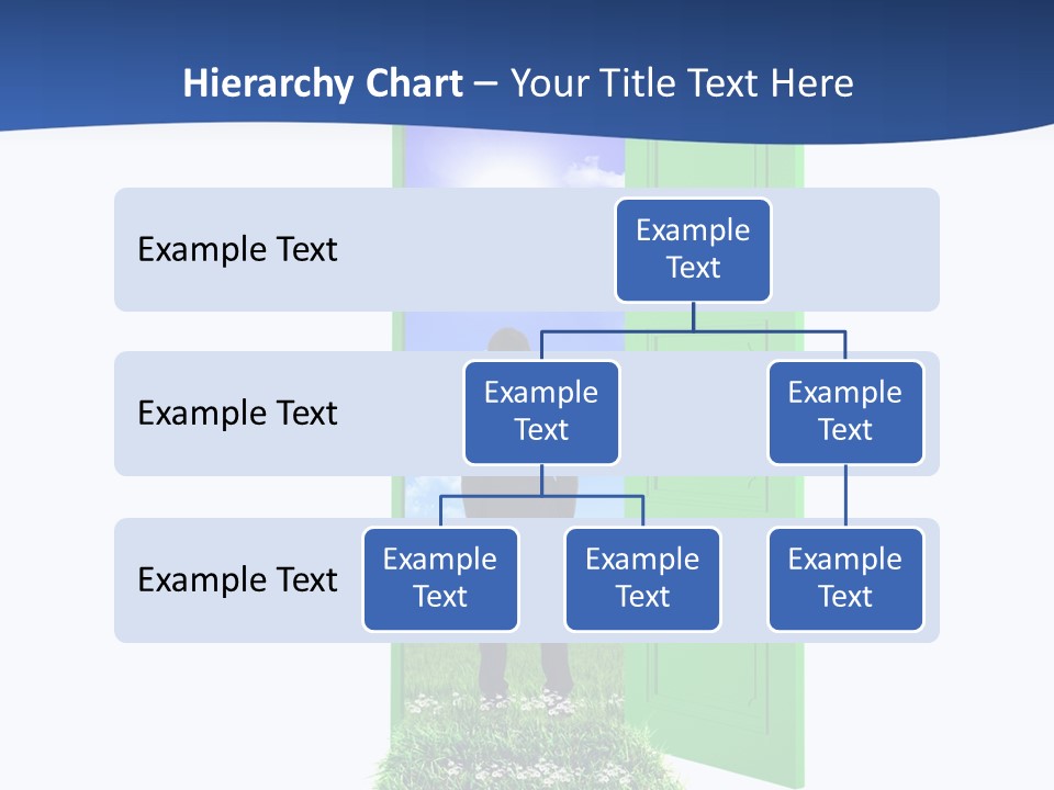 A Man Standing In Front Of A Green Door PowerPoint Template