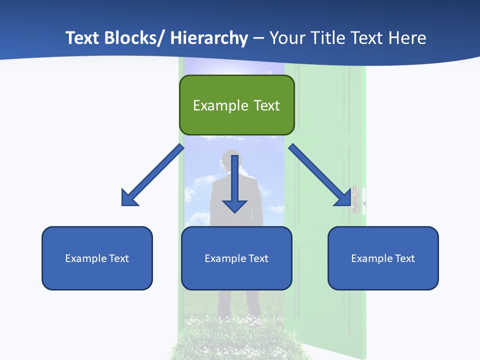 A Man Standing In Front Of A Green Door PowerPoint Template