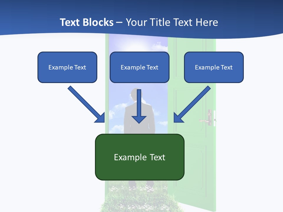 A Man Standing In Front Of A Green Door PowerPoint Template
