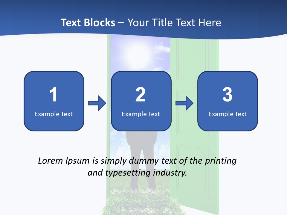 A Man Standing In Front Of A Green Door PowerPoint Template
