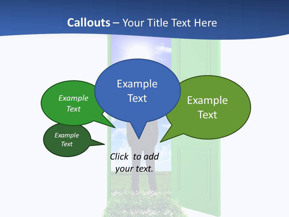A Man Standing In Front Of A Green Door PowerPoint Template