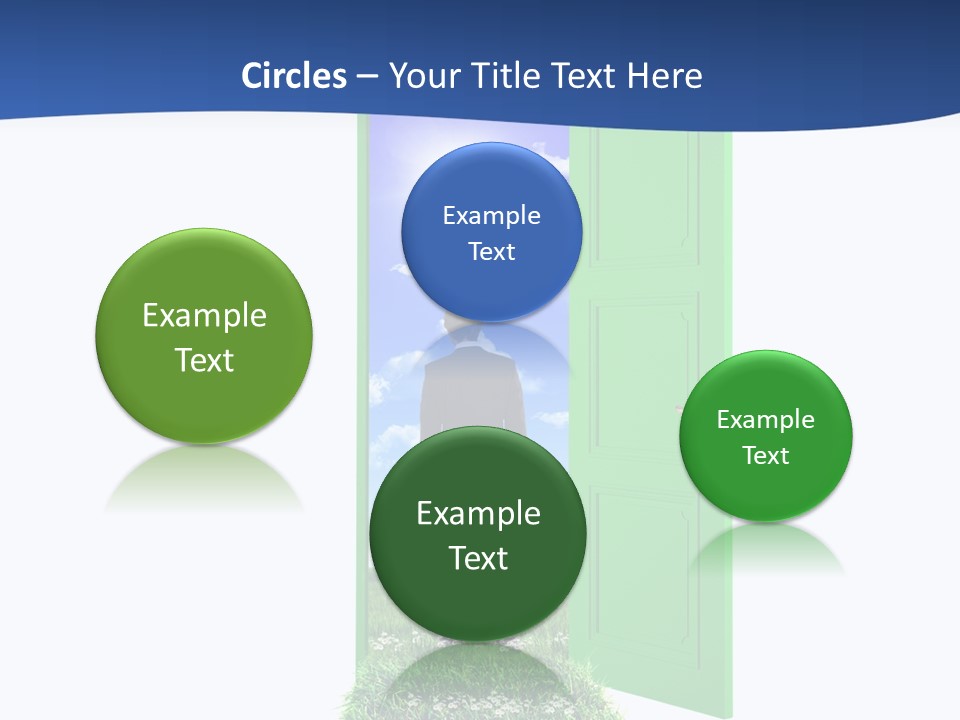 A Man Standing In Front Of A Green Door PowerPoint Template