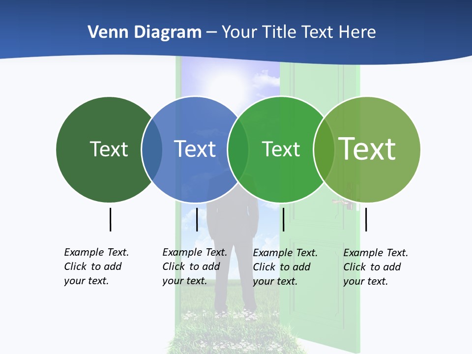 A Man Standing In Front Of A Green Door PowerPoint Template