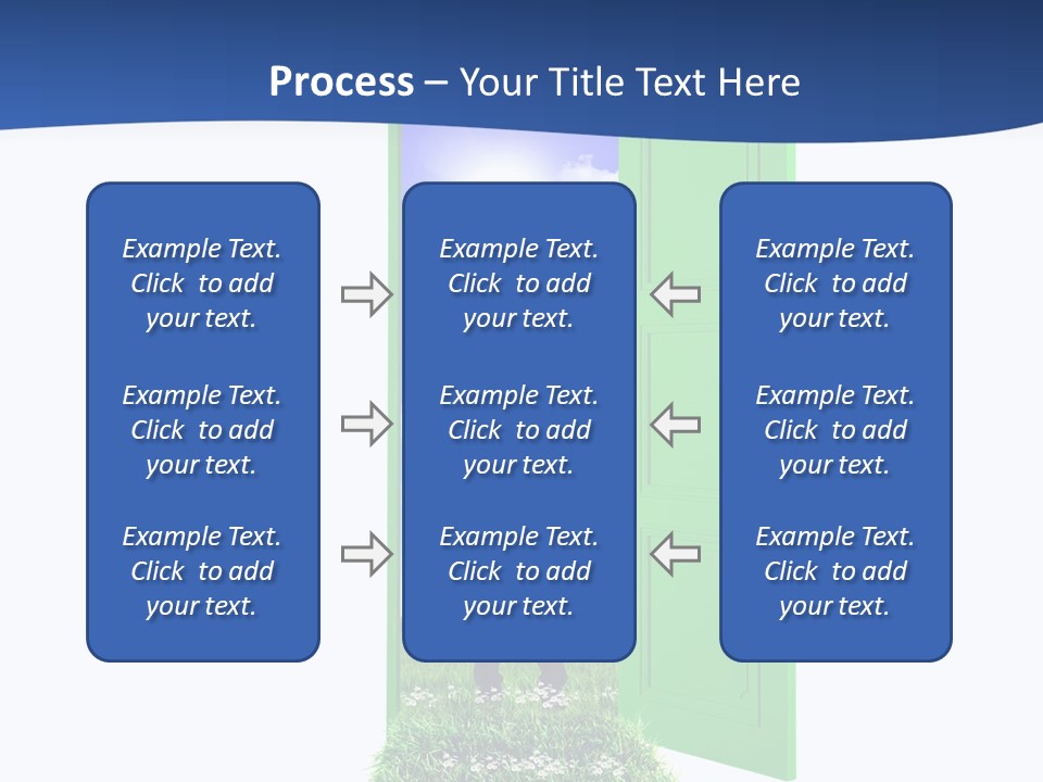A Man Standing In Front Of A Green Door PowerPoint Template