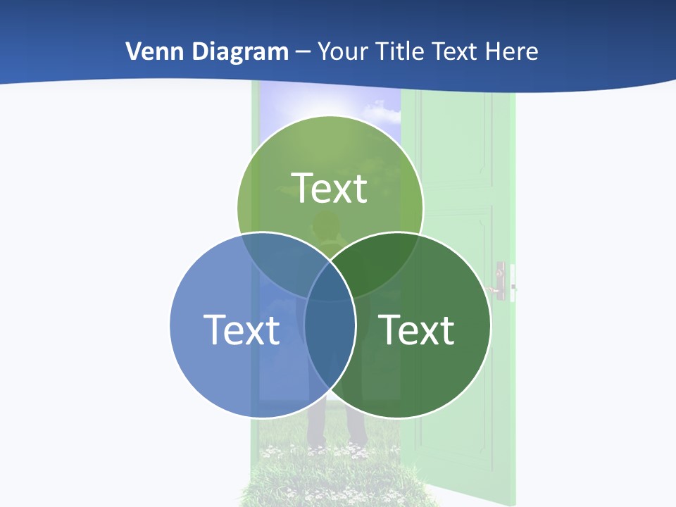A Man Standing In Front Of A Green Door PowerPoint Template