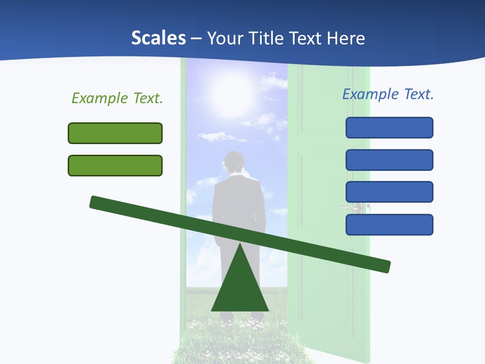 A Man Standing In Front Of A Green Door PowerPoint Template
