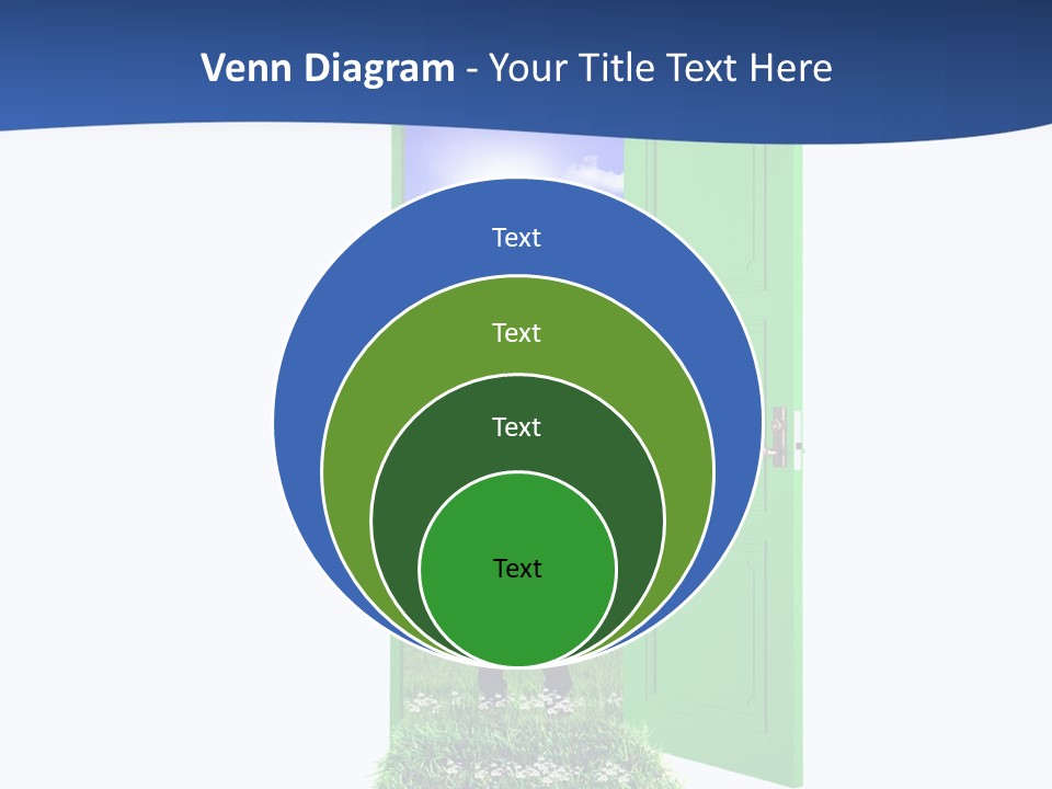 A Man Standing In Front Of A Green Door PowerPoint Template