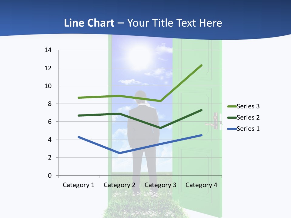 A Man Standing In Front Of A Green Door PowerPoint Template
