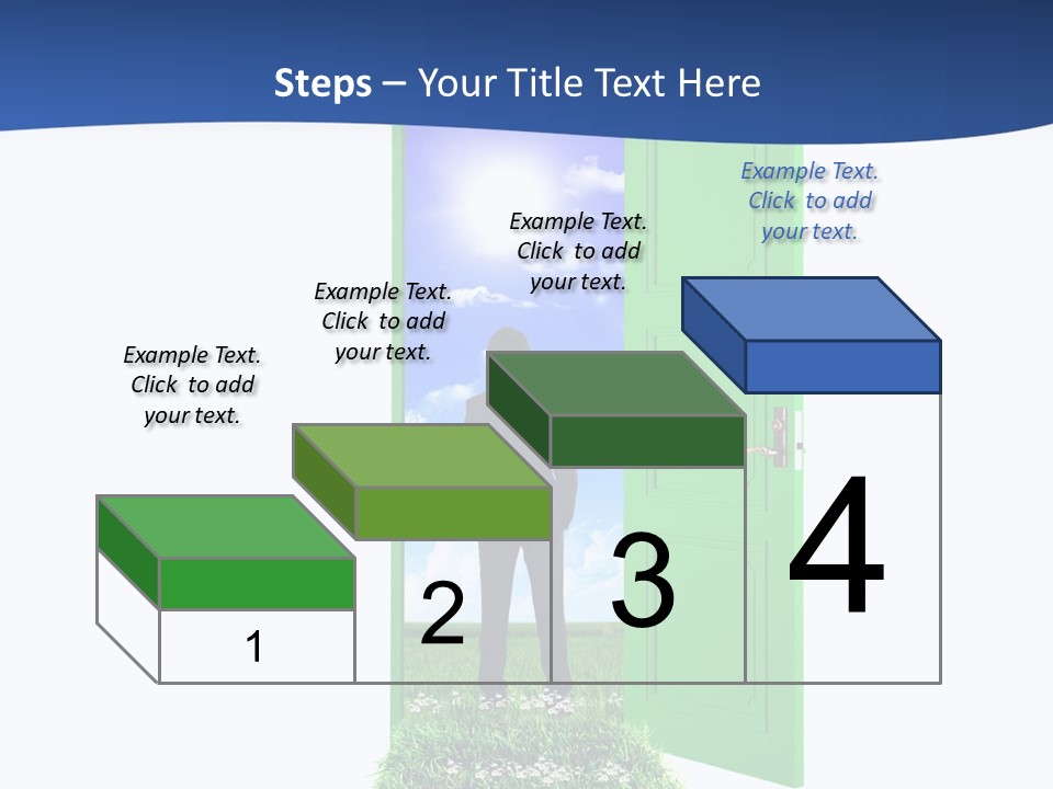 A Man Standing In Front Of A Green Door PowerPoint Template