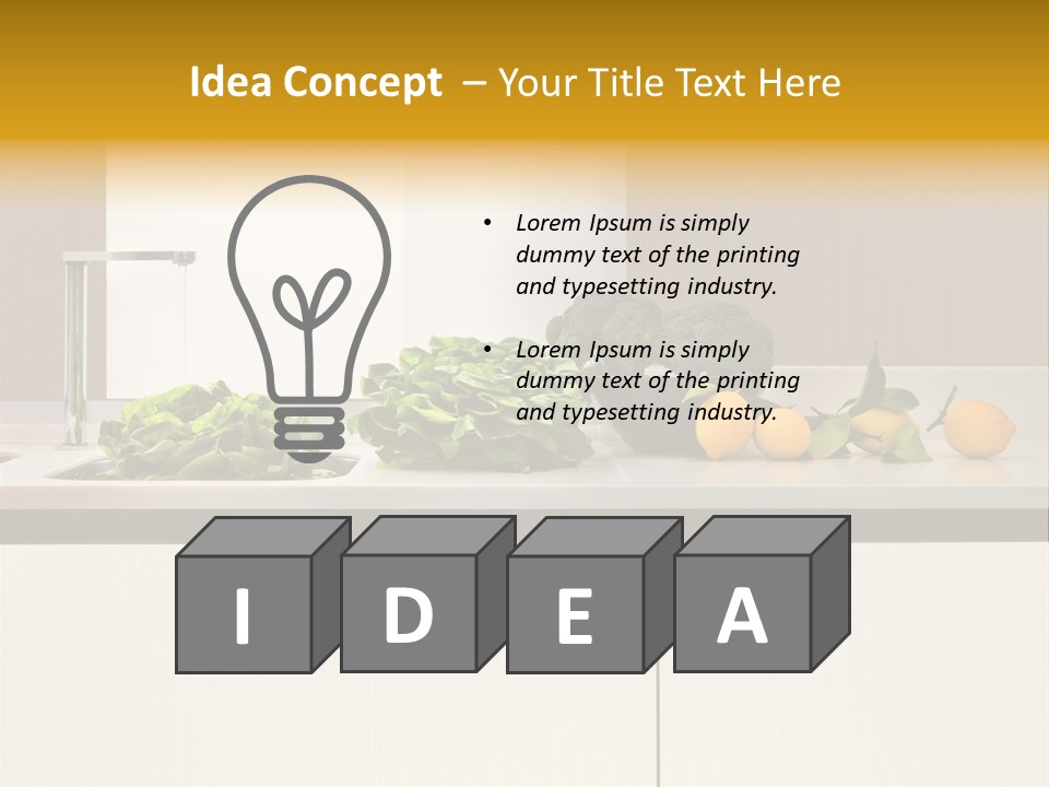 Furniture Home Furnishing Cock PowerPoint Template