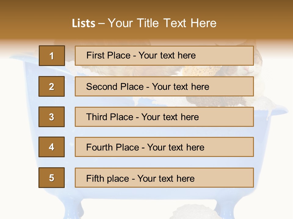 White Background Copy Space Basin PowerPoint Template