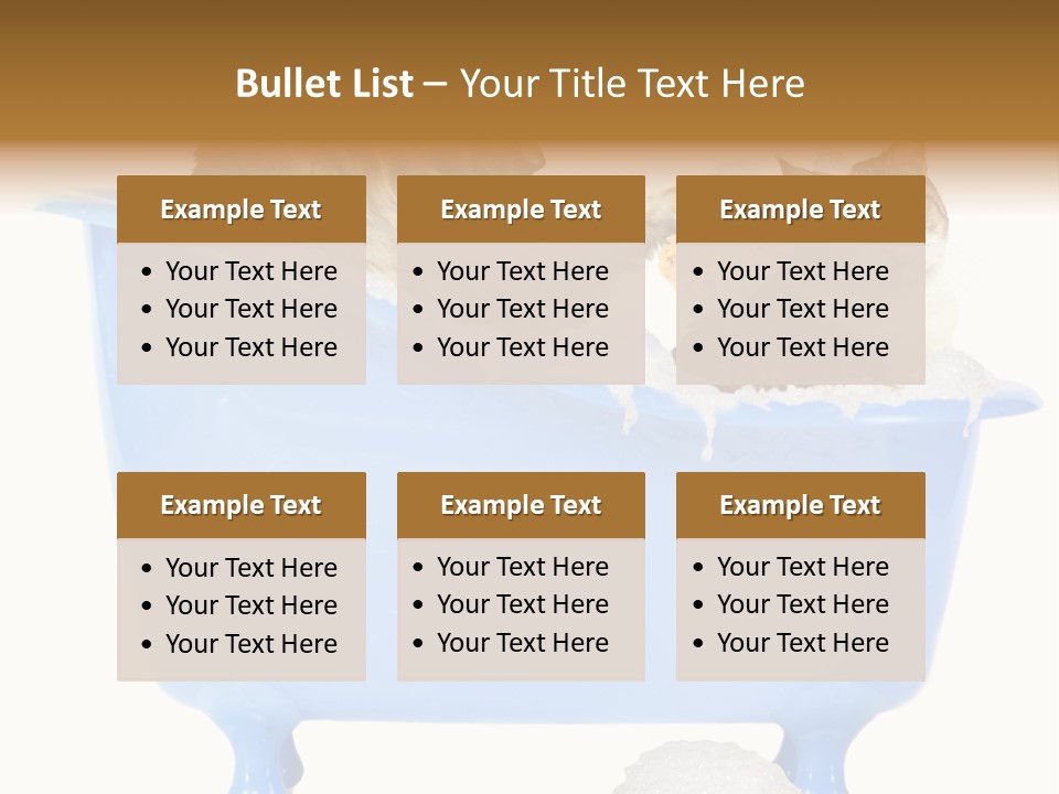 White Background Copy Space Basin PowerPoint Template