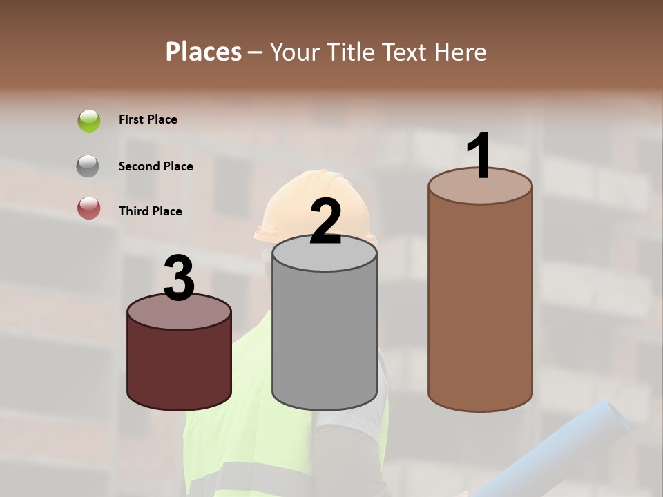 A Man In A Yellow Safety Vest And Hard Hat PowerPoint Template