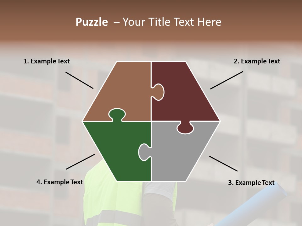 A Man In A Yellow Safety Vest And Hard Hat PowerPoint Template