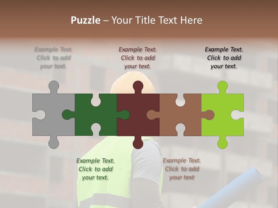 A Man In A Yellow Safety Vest And Hard Hat PowerPoint Template