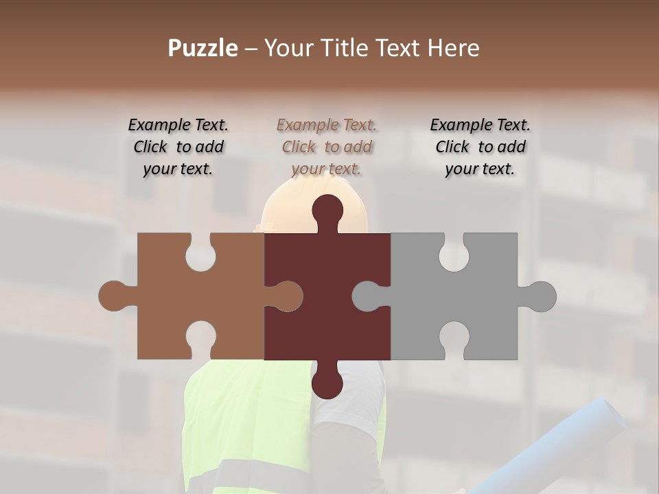 A Man In A Yellow Safety Vest And Hard Hat PowerPoint Template