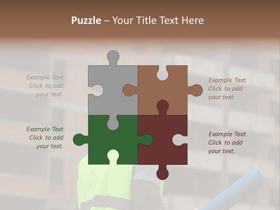 A Man In A Yellow Safety Vest And Hard Hat PowerPoint Template