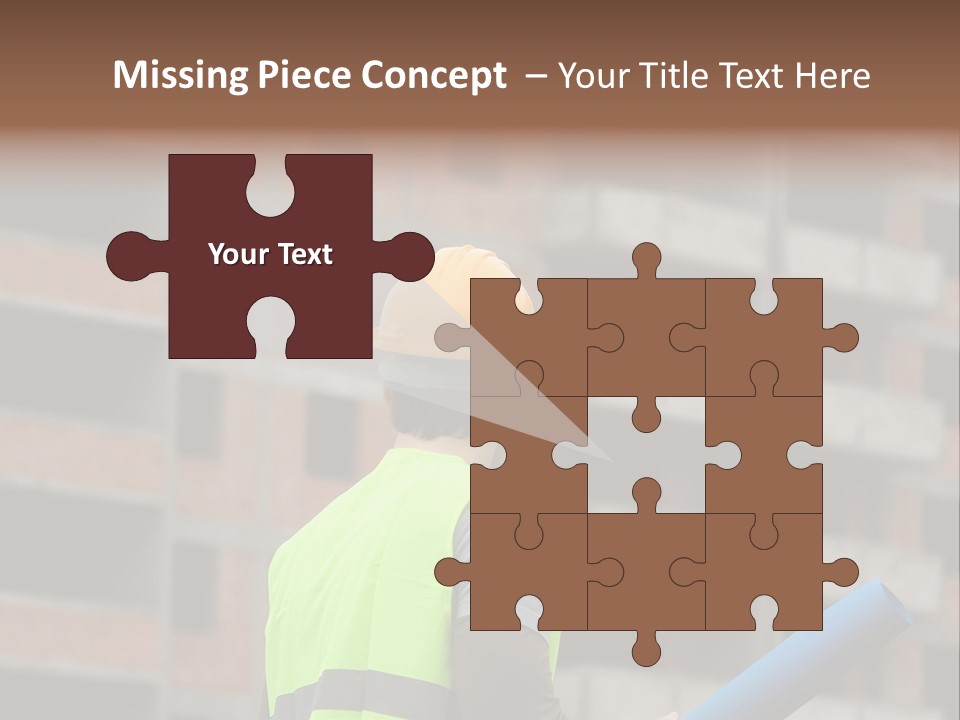 A Man In A Yellow Safety Vest And Hard Hat PowerPoint Template