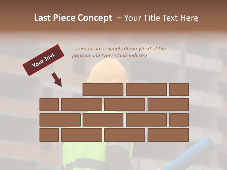 A Man In A Yellow Safety Vest And Hard Hat PowerPoint Template