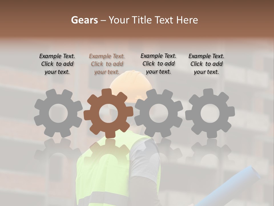 A Man In A Yellow Safety Vest And Hard Hat PowerPoint Template