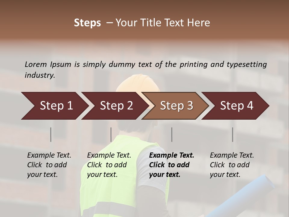 A Man In A Yellow Safety Vest And Hard Hat PowerPoint Template