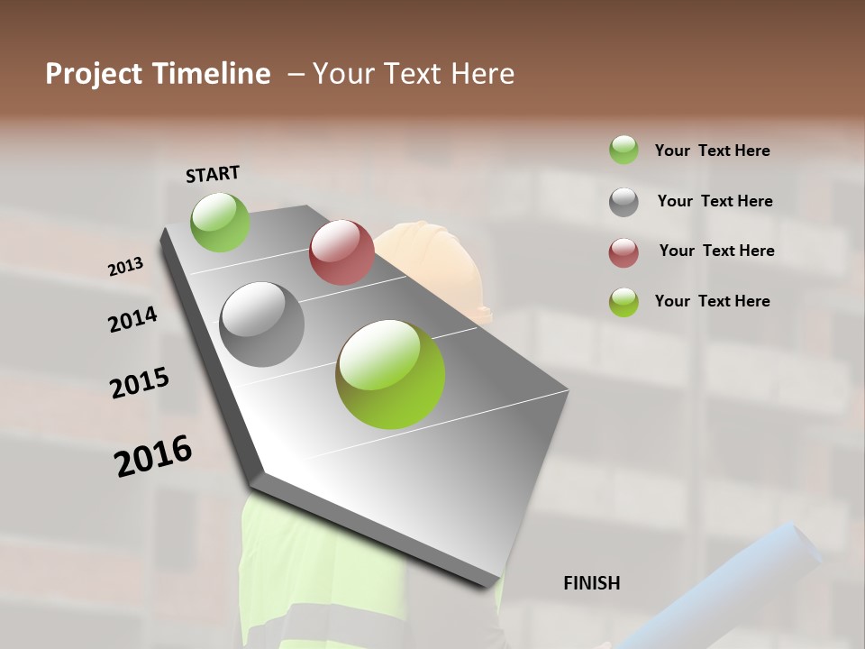 A Man In A Yellow Safety Vest And Hard Hat PowerPoint Template