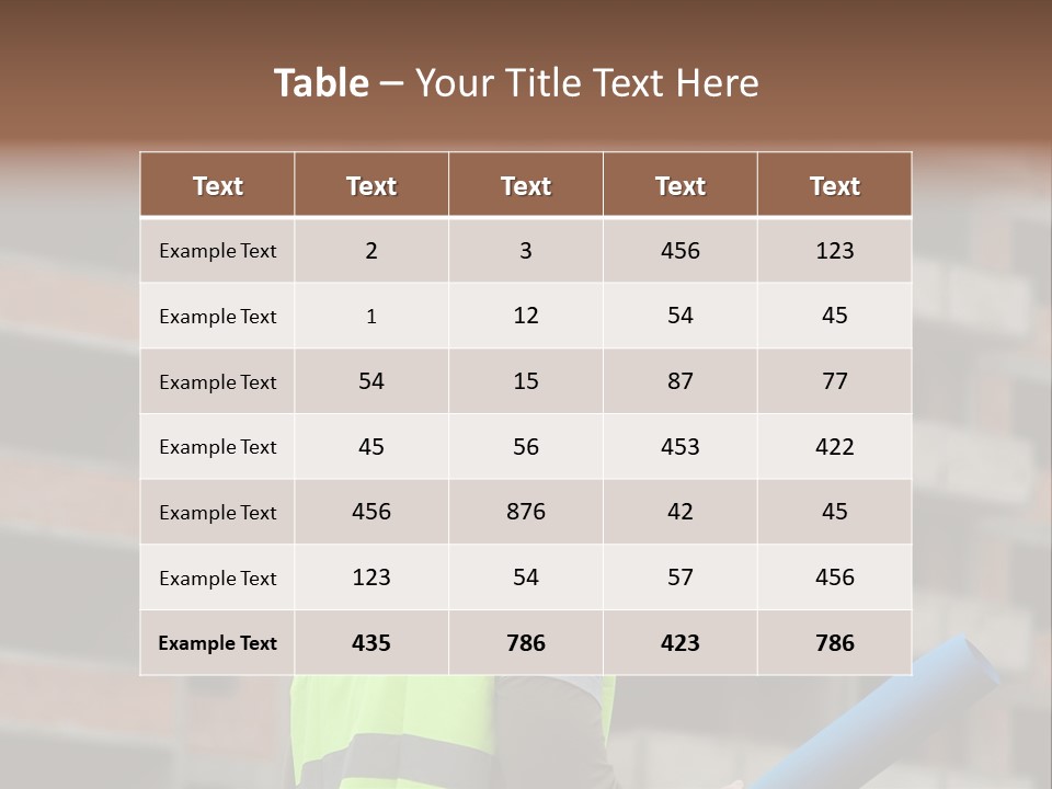 A Man In A Yellow Safety Vest And Hard Hat PowerPoint Template
