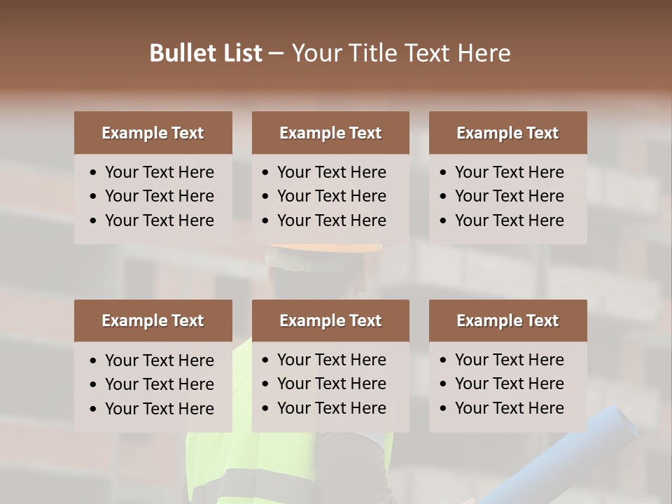 A Man In A Yellow Safety Vest And Hard Hat PowerPoint Template