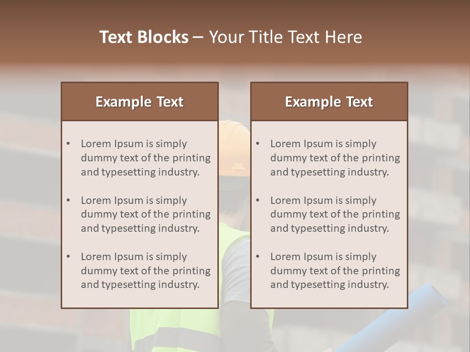 A Man In A Yellow Safety Vest And Hard Hat PowerPoint Template