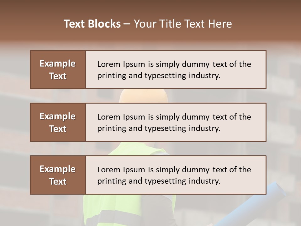 A Man In A Yellow Safety Vest And Hard Hat PowerPoint Template