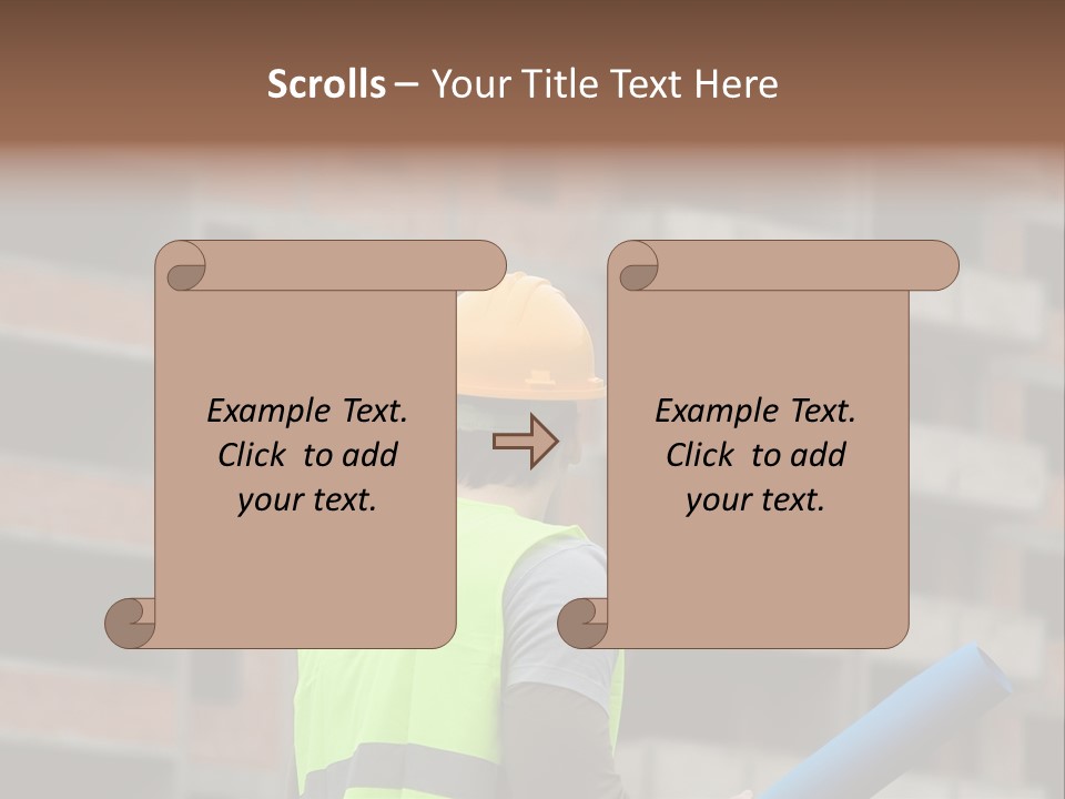 A Man In A Yellow Safety Vest And Hard Hat PowerPoint Template