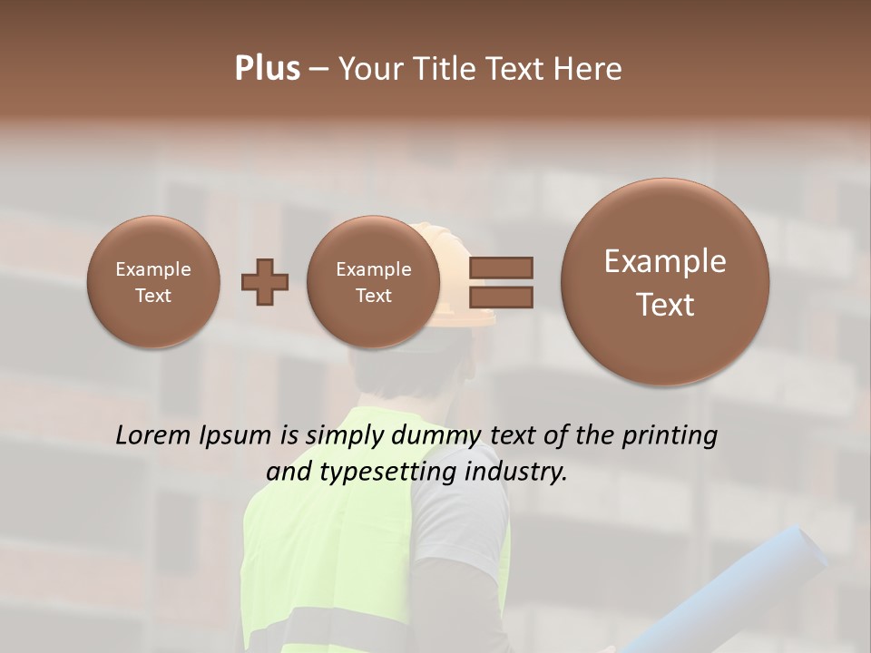 A Man In A Yellow Safety Vest And Hard Hat PowerPoint Template