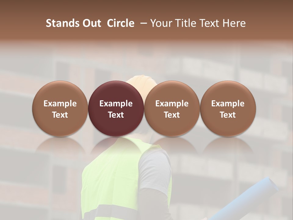 A Man In A Yellow Safety Vest And Hard Hat PowerPoint Template