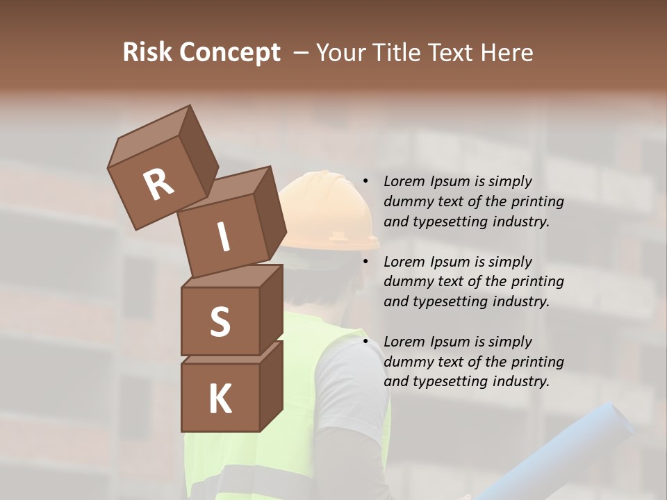 A Man In A Yellow Safety Vest And Hard Hat PowerPoint Template