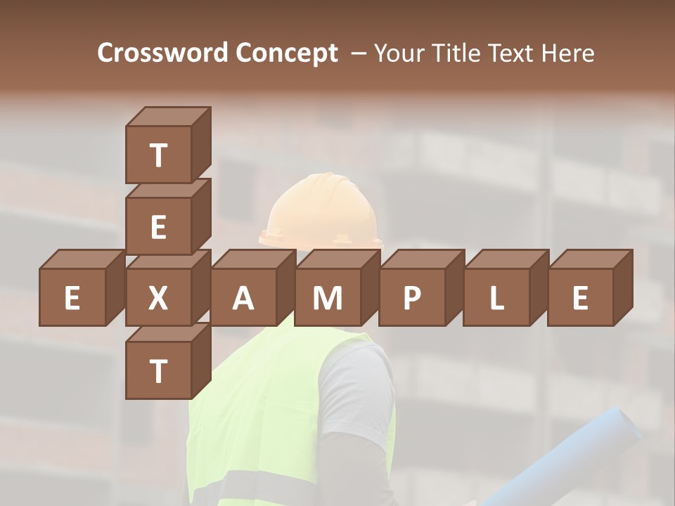 A Man In A Yellow Safety Vest And Hard Hat PowerPoint Template