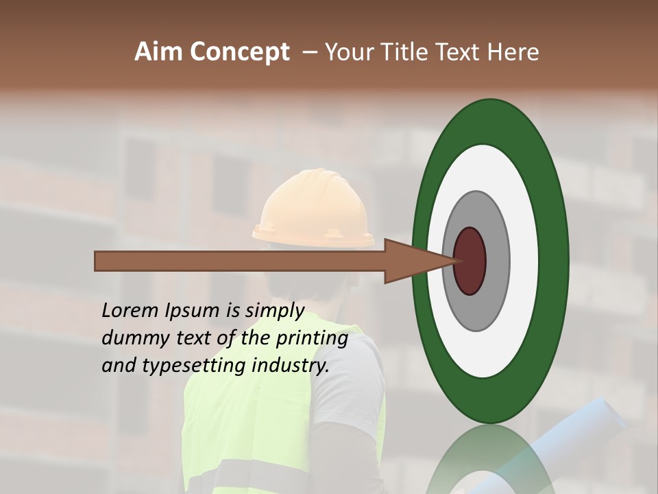 A Man In A Yellow Safety Vest And Hard Hat PowerPoint Template