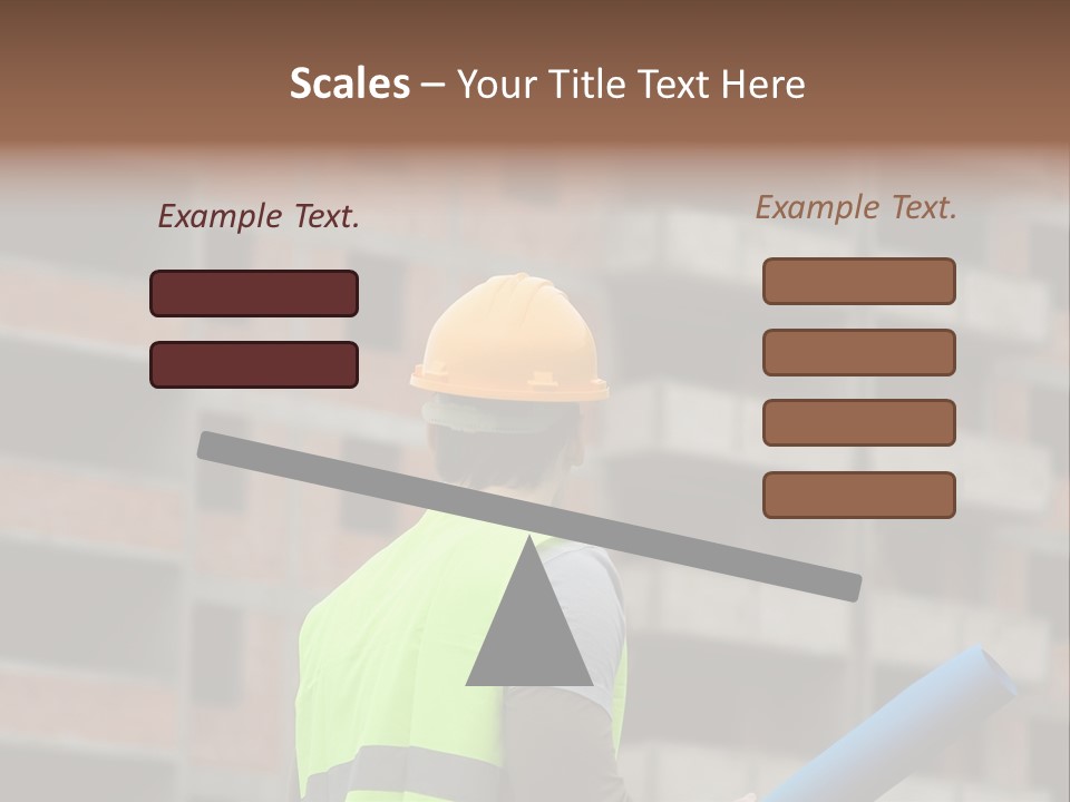 A Man In A Yellow Safety Vest And Hard Hat PowerPoint Template
